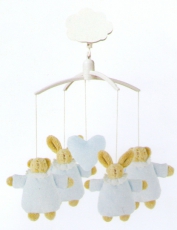 Trouselier Spieluhr Baby-Mobile Hase-Br blau