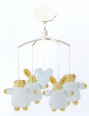 Trouselier Spieluhr "Baby-Mobile Hase-B�r blau"