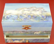 Trousselier Spieluhr XL mit Schublade S60621 - "White Horses"