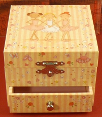 Trousselier Spieluhr W�rfel S20933 - "3 Ballerinas Stripes"