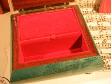 DEICHERT Spieluhr 49 GR TR - Holzschatulle Quadrat Traube grn